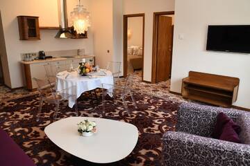 Фото номера Семейный номер с доступом в спа-центр Отель Harmony Park Hotel &amp; SPA г. Пренай 7